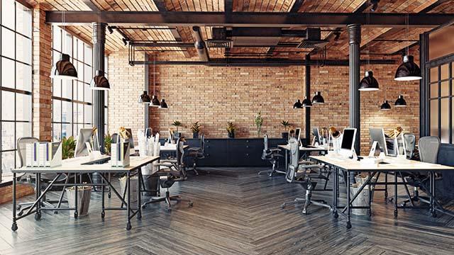 industrial interior design in offices