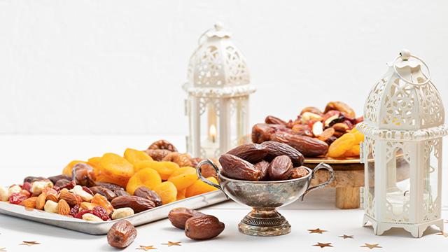 fruits and dates decoration for Ramadan