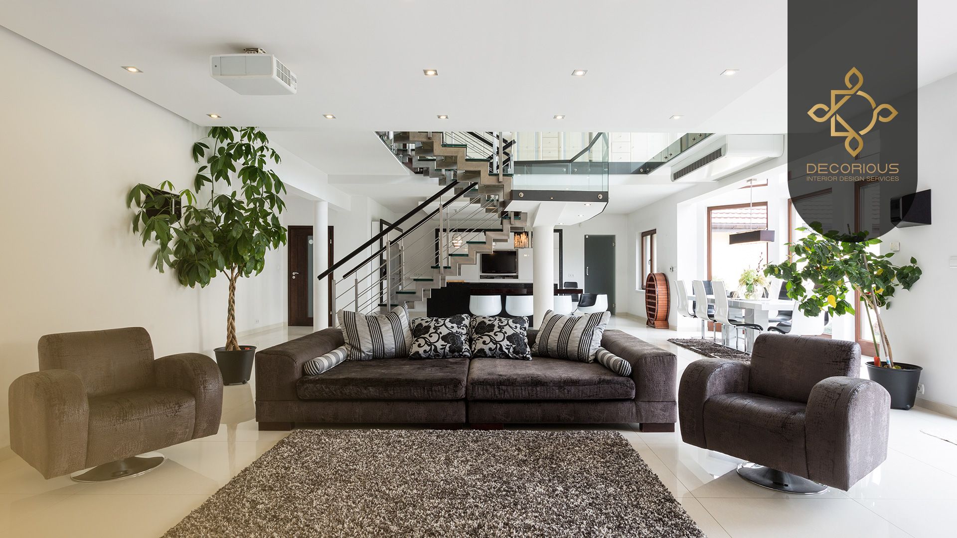 How do you approach a modern interior design for a villa?