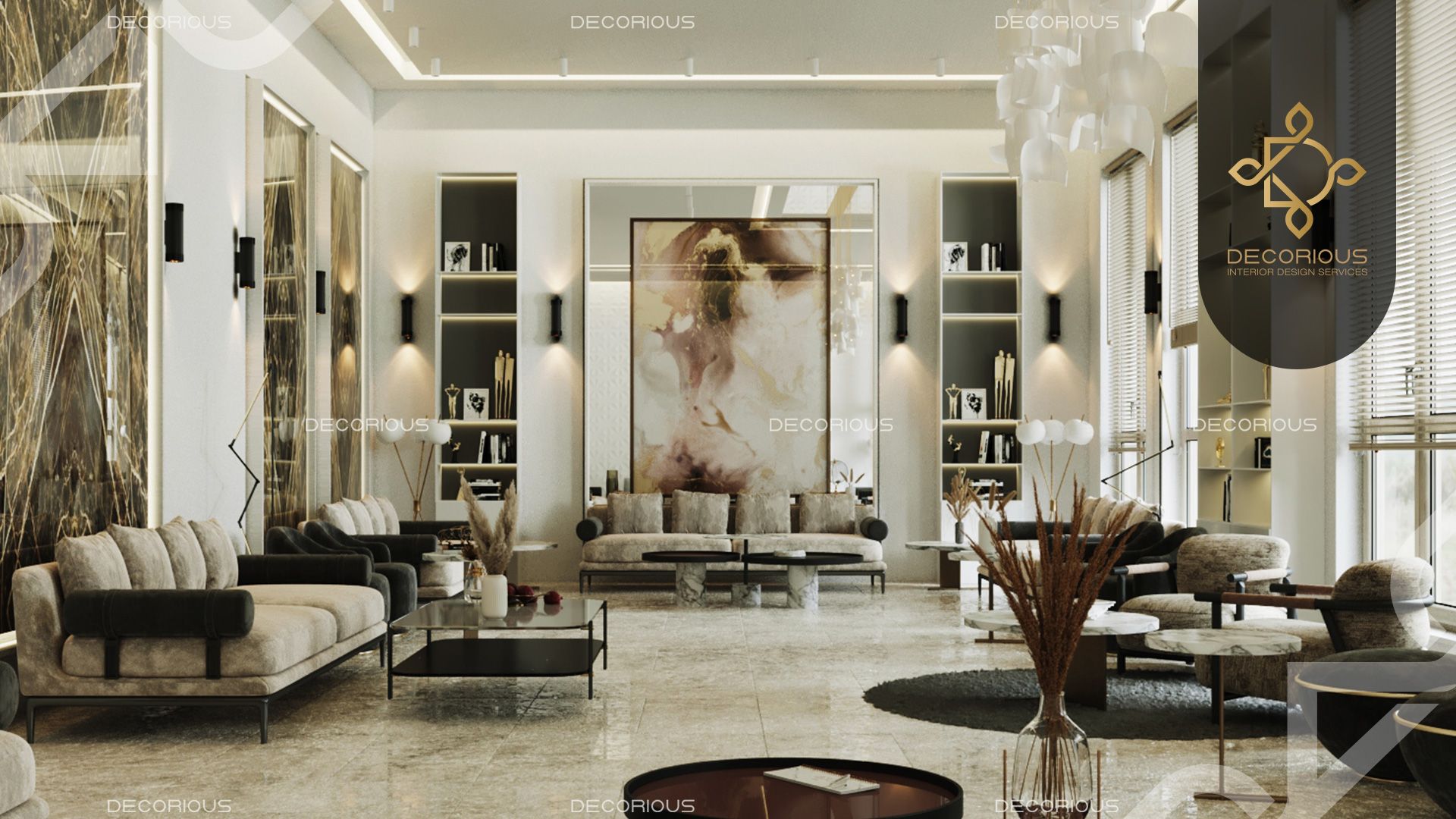Modern Arabic majlis interior design in Dubai Fancy House