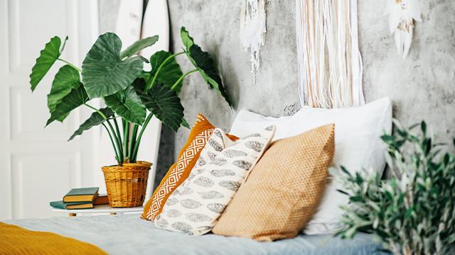 to be plants and greenery in boho interior design>