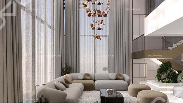 living room interior design Dubai