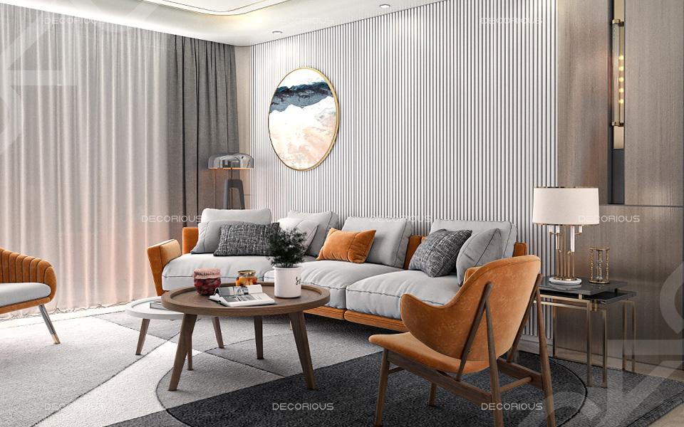 Living Room Interior Design in Dubai